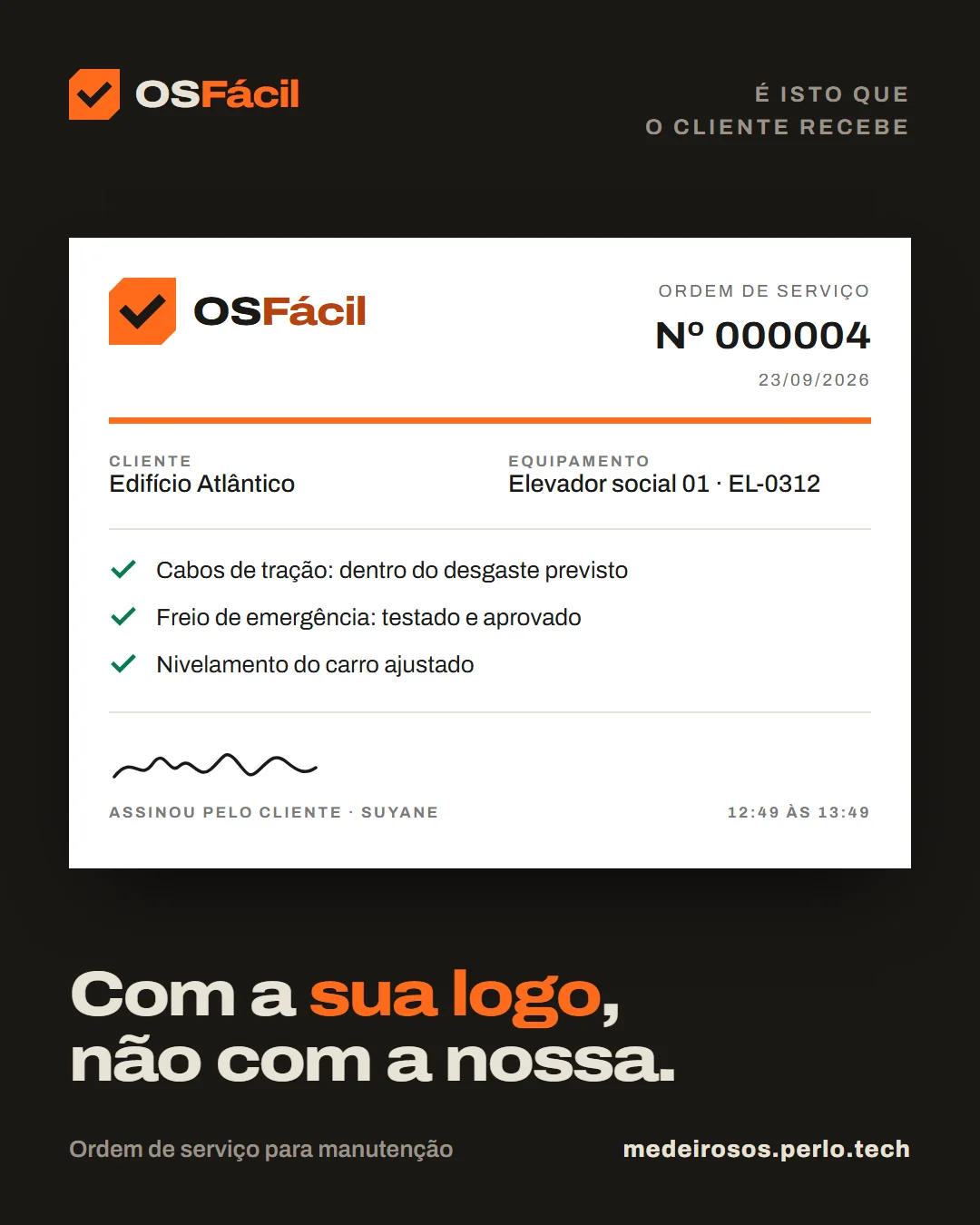 Peça de divulgação do OS Fácil