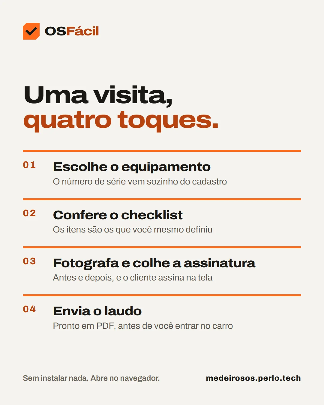 Peça de divulgação do OS Fácil